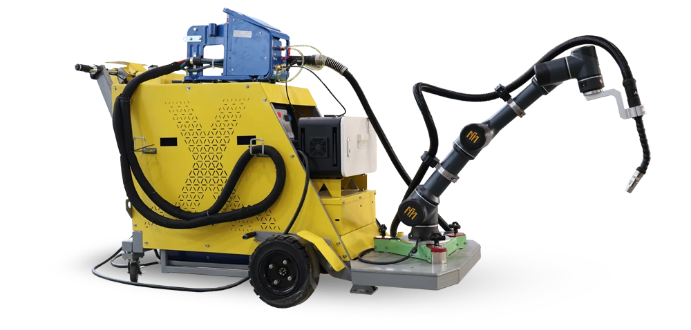 Hand-push portable small parts welding robot