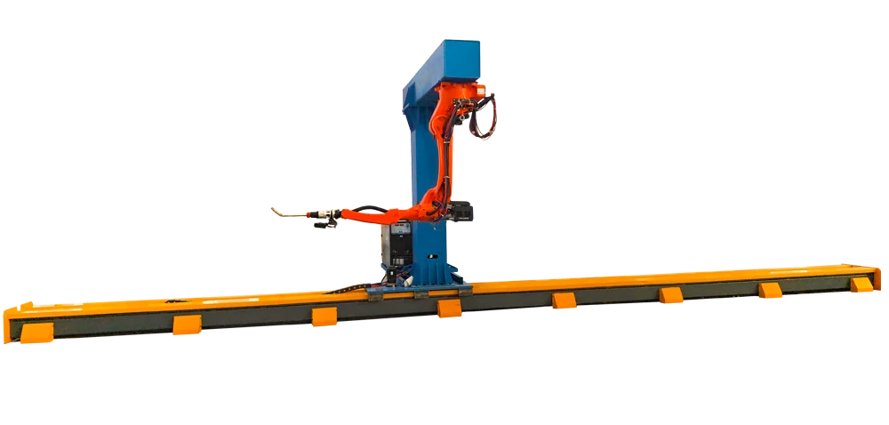 Lifting seven-axis ground rail intelligent welding workstation